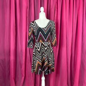 Papillon Teal and Purple fit and flare ballerina dress, size L